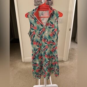 Floral Sleeveless Golf Dress